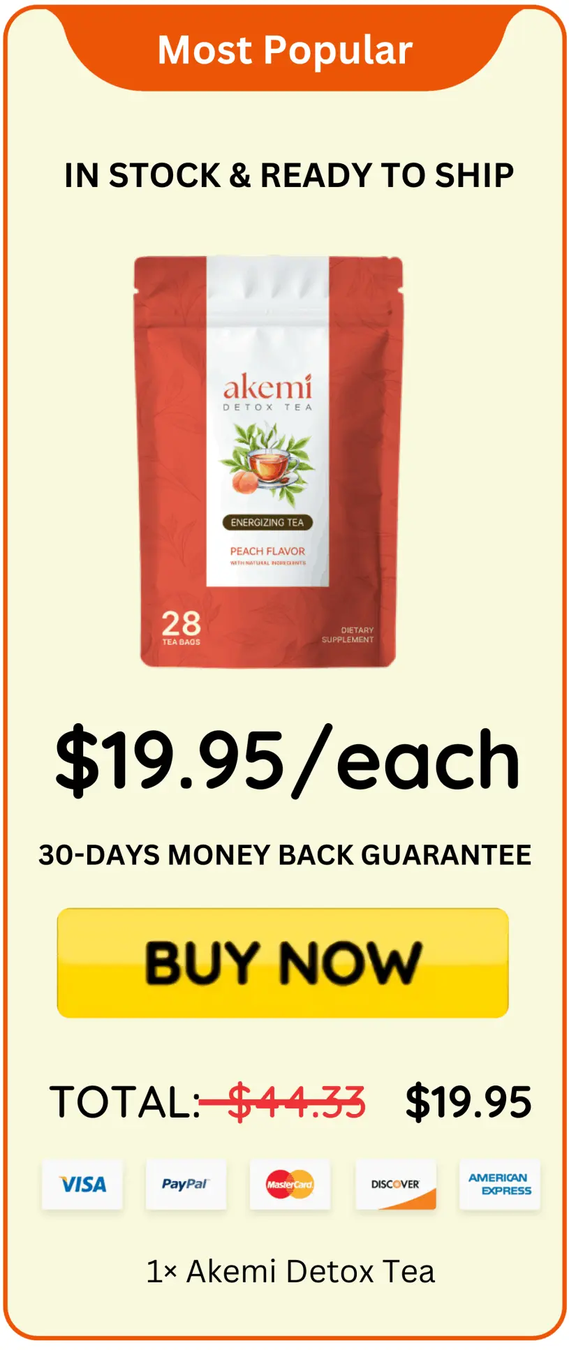 Akemi Detox Tea offer price